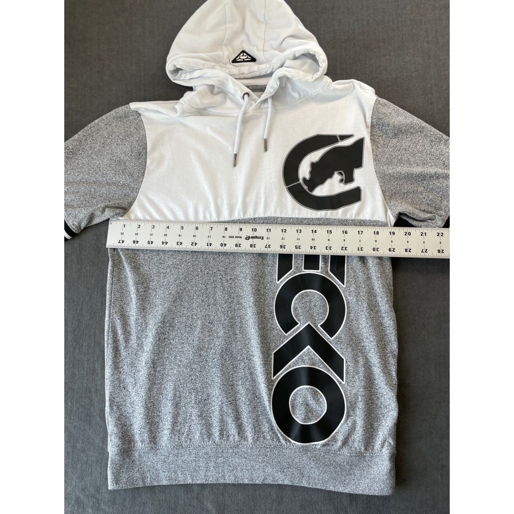 Ecko Unlimited Short Sleeve Hoodie T Shirt Mens Logo Gray White Y2K Streetwear - Picture 6 of 8